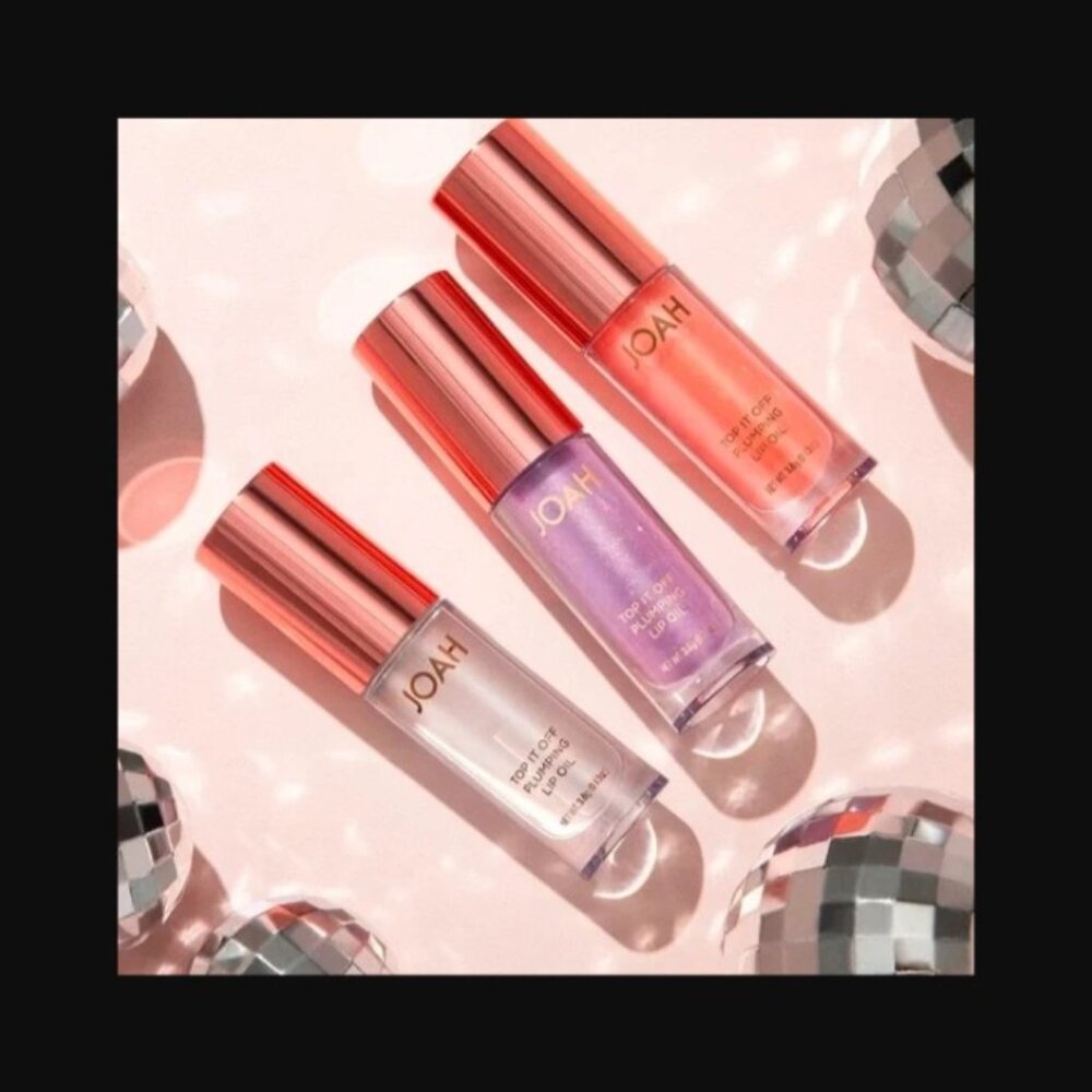 Joah top it off plumping lip oil set of three prosecco, Bellini, bubbly NIB